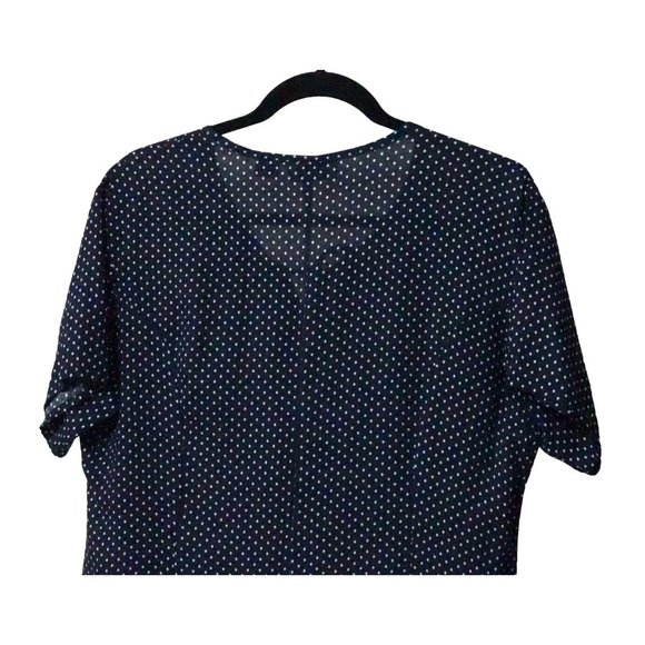 Vintage Sostanza Romper Size M Rayon Polka Dot Print 90s Shorts Jumper Button Fr - Picture 5 of 7